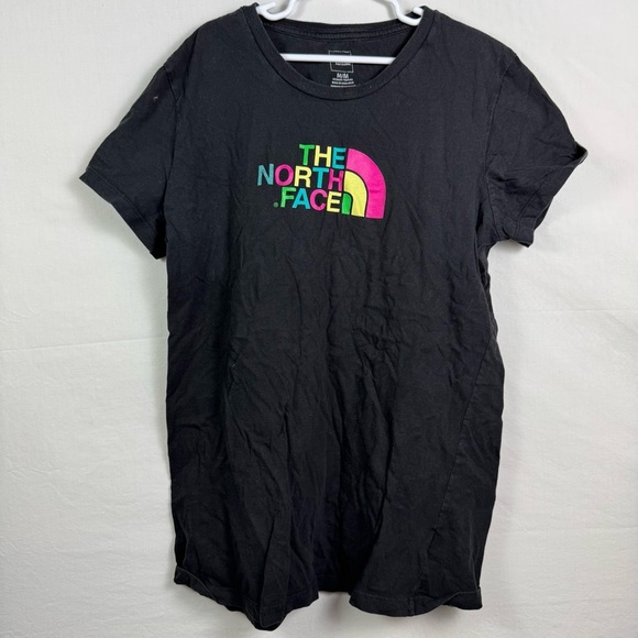 The North Face Black Pink Short Sleeve Tee Women’s Size M - Picture 1 of 6